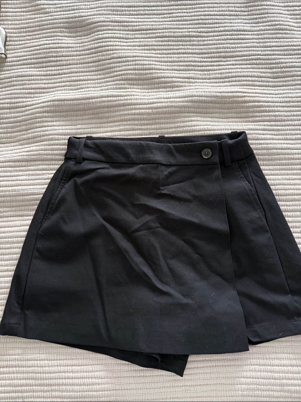 J. Crew Black Wrap Skort with Belt Loops